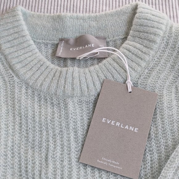 Everlane The Alpaca Crew - Lily Pad, XXS - Picture 4 of 5